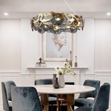 Toolight Viseća Stropna Lampa APP1545-8CP Brušeno Zlato / Sivo | shoptok.hr