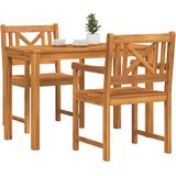  Vrtni set za objed 3 kom. Smeđa Čvrsto drvo akacije 110 x 55 x 74 cm | Shoptok.si