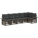vidaXL Vrtna sedežna garnitura 6 pcs Siva poli ratan, (5000269597) | Shoptok.si