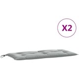 vidaXL Jastuci za vrtnu klupu 2 kom svjetlosivi 100x50x7 cm tkanine | shoptok.hr