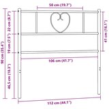  Metalno zamjensko uzglavlje crno 107 cm | shoptok.hr
