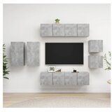  8-dijelni set TV ormarića siva boja betona od iverice | shoptok.hr