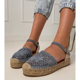 D/CEO Blue perforated espadrille sandals Santos | shoptok.hr