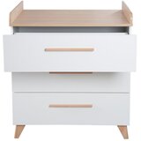 Roba Bijela dječja komoda u dekoru hrasta s promjenjivim stolom 88,5x99x76 cm Léon – | shoptok.hr