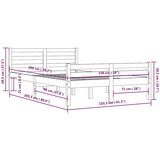  Okvir za krevet od masivnog drva sivi 150 x 200 cm veliki | shoptok.hr