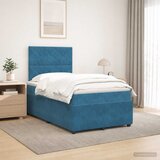  Boxspring krevet s madracem Plava 120 x 190 cm Baršun | shoptok.hr