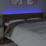  LED uzglavlje tamnosmeđe 183x16x78/88 cm od tkanine | shoptok.hr
