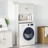 vidaXL Omara za pralni stroj Bela 72,5 x 27 x 161 cm Trdna borovina u