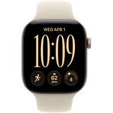 Apple Watch serija 12 GPS 46mm M/L iz v MJEP4ZR/A, ohi&amp;scaron;je aluminija svetlo trak zlati barvi, &amp;scaron;portni iz peska Slike