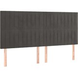 vidaXL Posteljni okvir z vzglavjem temno siv 180x200 cm žamet | Shoptok.si