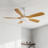 Brilagi LED prigušiva plafonski ventilator LED/34W/230V 132 cm bela/smeđa + daljinski upravljač | Eponuda.com