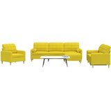  4-dijelni set sofa s tabureom i jastucima svjetlosivi tkanina | shoptok.hr