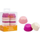 Decora kalup papirni za pečenje mafina belo roze 200/1 Cene