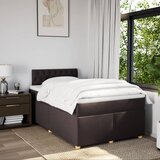  Krevet box spring s madracem tamnosmeđi 120 x 190 cm od tkanine | shoptok.hr