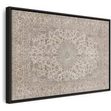  Slika - Sand carpet - worn Persian carpet with rich decorative motifs 60x40 U crnom drvenom okviru | shoptok.hr
