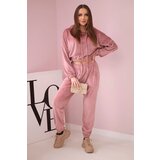 Kesi Velour Hooded Set - Dark Powder Pink | shoptok.hr