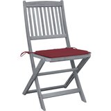 The Living Store Zložljivi vrtni stoli 2 kosa z blazinami trden akacijev les - Vrtni Stol, (21460470) | Shoptok.si