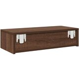 vidaXL Stenska polica s predali rjav hrast 60x26,5x15 cm inž. les | Shoptok.si