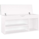 vidaXL klupa za cipele s jastukom bijela 104 x 30 x 49 cm od iverice | shoptok.hr