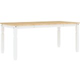  The Living Store Jedilna miza Corona bela 180x90x75 cm trdna borovina - Jedilna Miza, (21498379) | Shoptok.si