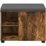  Haldna klop z blazino Enobarvno Dimljeni oreh 60 x 38 x 46 cm, (5000160662) | Shoptok.si