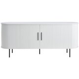 Unique Furniture Bela komoda z drsnimi vrati 180x76x45 cm Nola – | Shoptok.si