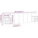 vidaXL Posteljno vzglavje z omaricami sonoma hrast konstruiran les | Shoptok.si