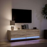 vidaXL Zidni TV ormarić s LED svjetlima boja hrasta sonome 140x31x38cm | shoptok.hr