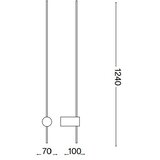 Ideal Lux led zidno svetlo essence LED/19W/230V 4000K 124 cm cri 90 crna | Eponuda.com