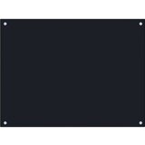 vidaXL Kuhinjska zaščitna obloga črna 80x60 cm kaljeno steklo | Shoptok.si
