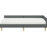  Kotni okvir postelje z matrico z vzmetnico 2 pcs Siva blago, (5000123200) | Shoptok.si