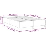  Okvir kreveta Plava 140x190 cm Baršunasta tkanina | shoptok.hr