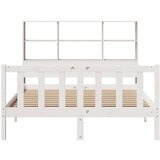  Knjižna postelja brez vzmetnice bela 120x190 cm trdna borovina | Shoptok.si