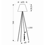 Lesnina XXXL STOJEČA SVETILKA Platino 48/48/150 cm | Shoptok.si