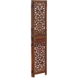  The Living Store Ročno izrezljan paravan 3-delni rjav 120x165cm trden mangov les - Paravan, (21499590) | Shoptok.si