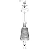 Eglo Claverdon viseća lampa E27, Ø18 cm, crna/pleteno drvo, 43252 | shoptok.hr