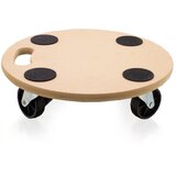 Shumee transportni voziček do 200 kg, okrogla mdf plošča 38 cm, na kolesih za transport, (21387780) Cene