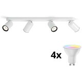 Philips LED RGBW prigušiva spot svetiljka 4xGU10/4,8W/230V3000K bela + daljinski upravljač | Eponuda.com