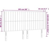  LED uzglavlje tamnoplavo 203 x 16 x 118/128 cm od tkanine | shoptok.hr
