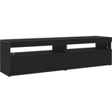 vidaXL TV ormari s LED svjetlima 2 kom Crna hrast 75x35x40 cm Konstruirano drvo | shoptok.hr