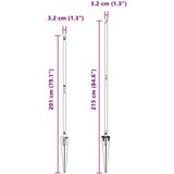  Stupovi Ograde s Kunjom 26 kom Ø32 mm 170 cm Galvanizirani Čelik | shoptok.hr