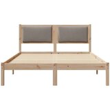  Okvir za krevet s uzglavljem Sivo-smeđa 135 x 190 cm | shoptok.hr