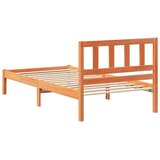  Krevetna konstrukcija s uzglavljem Vosak smeđa 90 x 200 cm | shoptok.hr