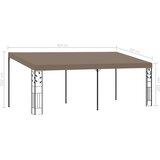 Zidna sjenica 6 x 3 x 2,5 m smeđe-siva | shoptok.hr