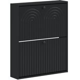  Ormar za cipele na zidu ALKMAAR 71 x 17 x 86 cm Crna - Crna | shoptok.hr