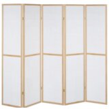  Drveni paravan sa platnom 5 krila 200x175cm | ePonuda.com