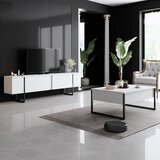 Hanah home Luxe Set - White, Black WhiteBlack Living Room Furniture Set | ePonuda.com