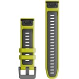 Garmin QuickFit 22 remen za sat, silikon limeta-zelene/tamnosive boje | shoptok.hr