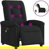 vidaXL Električni masažni naslanjač črno blago | Shoptok.si