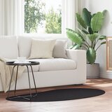 vidaXL Tepih Crni 80x150 cm Poliester Ne-klizeći | shoptok.hr